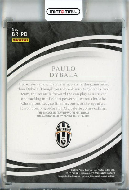 2017 Immaculate Collection Paulo Dybala Brace Materials Prime #3024/25 Juventos
