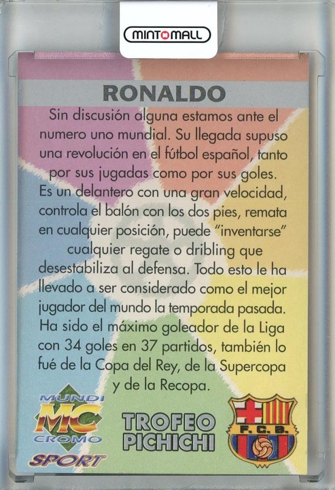 1997 Mundicromo Las Fichas De La Liga Ronaldo FC Barcelona