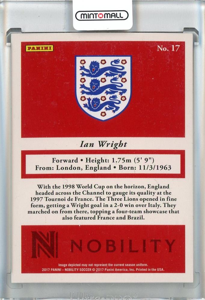 2017 Panini Nobility Ian Wright Red #17 19/199 England
