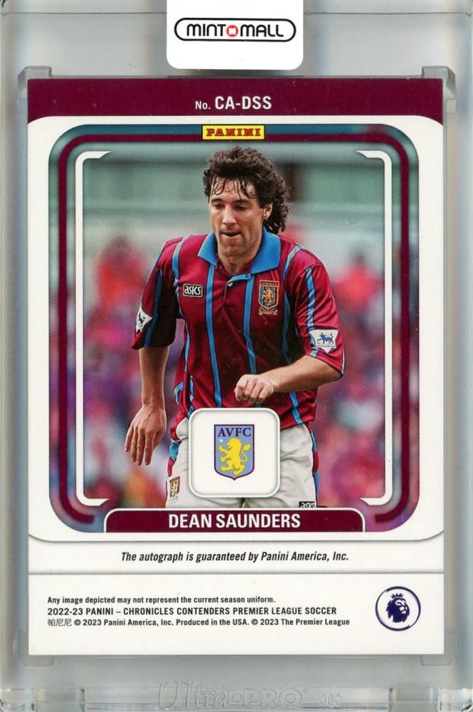 2022-23 Panini Chronicles Dean Saunders Contenders Autographs Premier League #568/99 Aston Villa