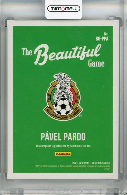 2021-22 Donruss Soccer Road to Qatar Pavel Pardo The Beautiful Game Autographs Blue #1617/99 Mexico