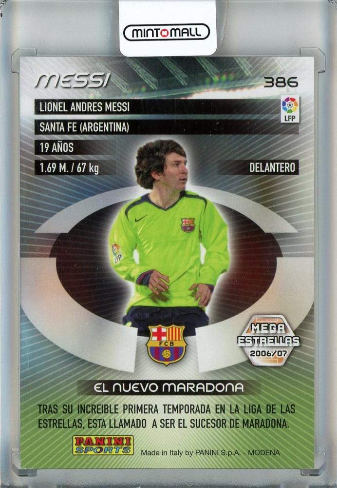 2006-07 Panini Megacracks La Liga Lionel Messi #386 FC Barcelona