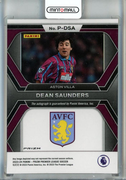 2023-24 Panini Prizm English Premier League Dean Saunders Penmanship Prizms Choice #2 Aston Villa