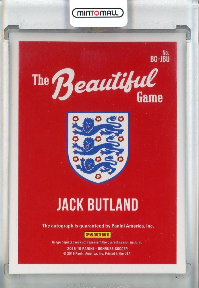 2018-19 Donruss Jack Butland The Beautiful Game Autographs #21 England