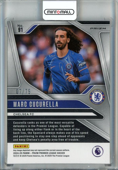 2024-25 Panini Prizm English Premier League Marc Cucurella Prizms Blue Ice #9107/75 Chelsea FC
