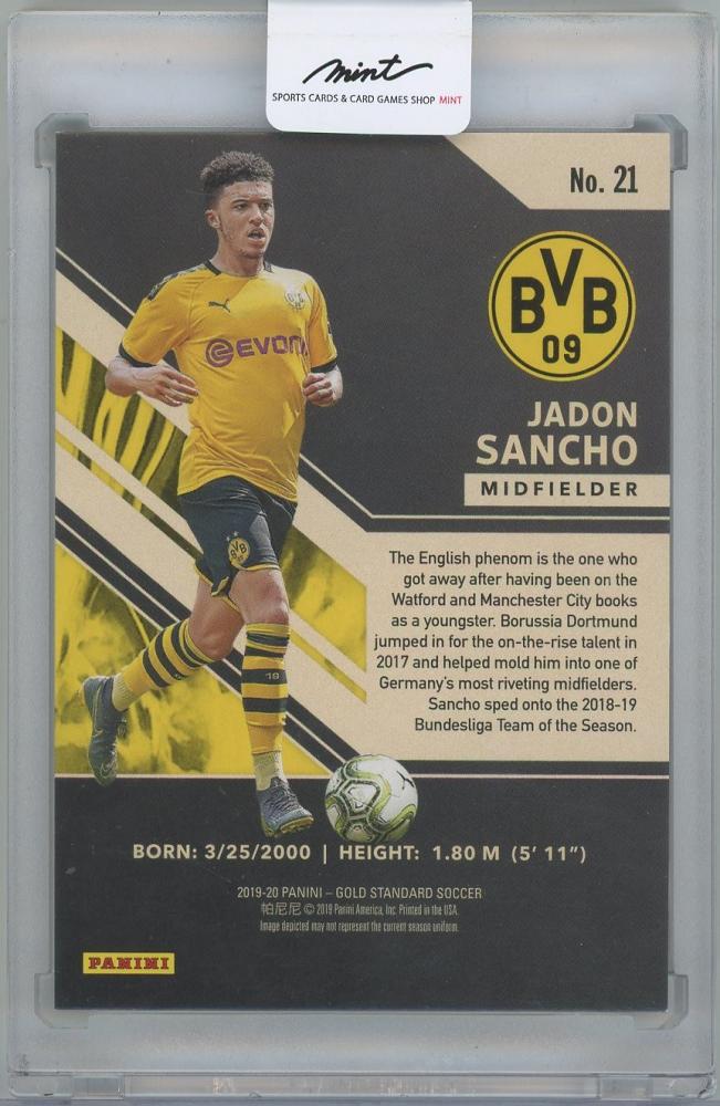 2019-20 PANINI FIFA Gold Standard #21 / JADON SANCHO(Borussia Dortmund) 005/129