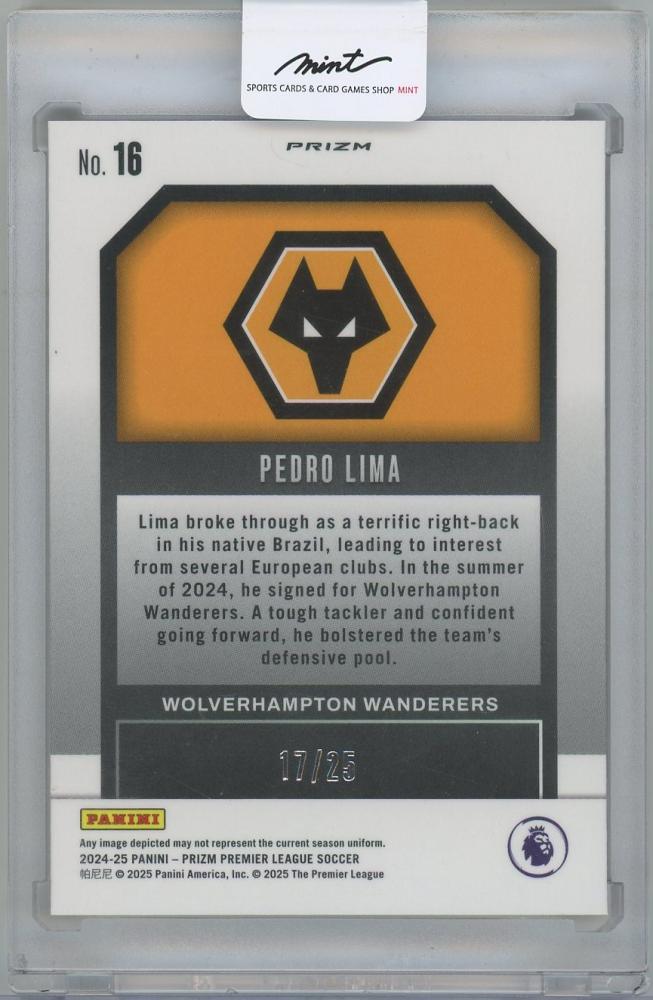 2024-25 PANINI Prizm English Premier League Emergent Prizms Orange / PEDRO LIMA(Wolverhampton Wanderers) 17/25