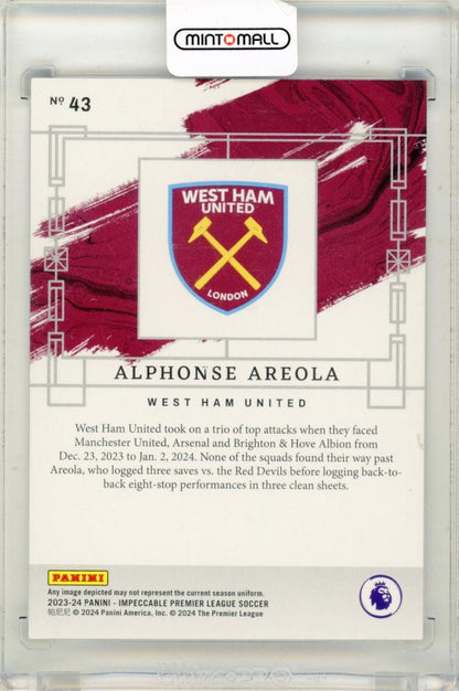 2023-24 Panini Impeccable Premier League Soccer Alphonse Areola 16/18