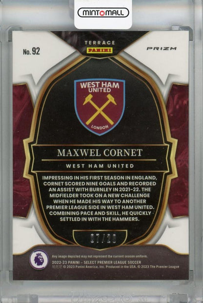 2022-23 Panini Select Premier League Maxwel Cornet Terrace White #9207/20 West Ham United