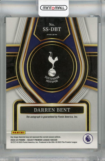 2022-23 Panini Select Premier League Darren Bent Signatures Silver #12 Auto Tottenham Hotspur *scuff on back