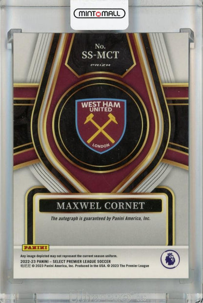 2022-23 Panini Select Premier League Maxwel Cornet Signatures Silver #25 Auto West Ham United