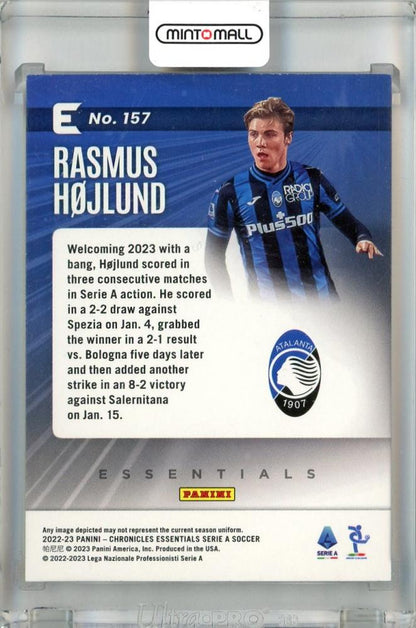 2022-23 Panini Chronicles Rasmus Hojlund Essentials Serie A Purple Astro #157 RC Atalanta BC