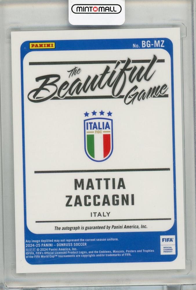 2024-25 PANINI DONRUSS Mattia Zaccagni AUTO Italy