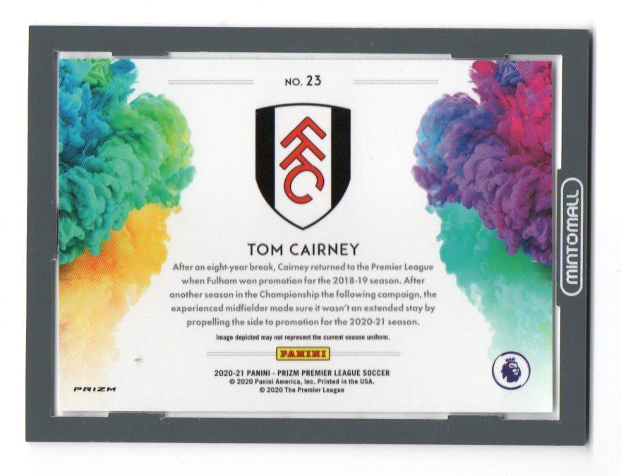 2020-21 PANINI Premier League trading card featuring Tom Cairney Color Blast #23