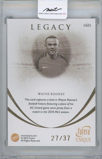 2022-23 FUTERA Unique World Football Legacy Memo Relics / WAYNE ROONEY(England) 27/37