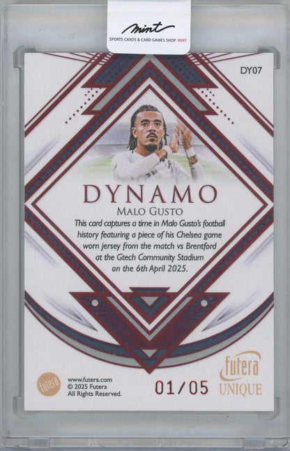 2025 FUTERA Unique World Football Edition 21 DYNAMO Relics Ruby / MALO GUSTO(France) 01/05