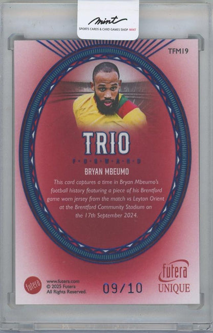 2025 FUTERA Unique World Football Edition 21 TRIO FORWARD Sapphire / BRYAN MBEUMO(Cameroon) 09/10