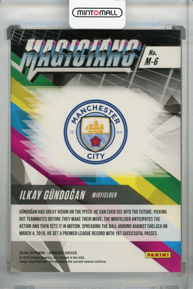 2018-19 Donruss Manchester City Ilkay Gundogan Magicians Gold parallel edition trading card 25 of 75