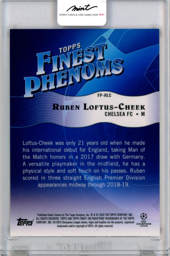 2019-20 Topps Finest UEFA Champions League Ruben Loftus-Cheek Red Finest Phenoms trading card numbered 4 of 5