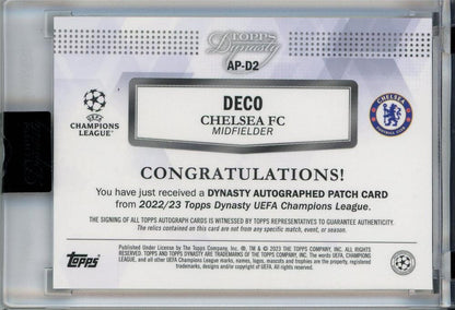 2022-23 Topps Dynasty UEFA Champions League Deco Autograph Patches #APD206/10 Chelsea FC