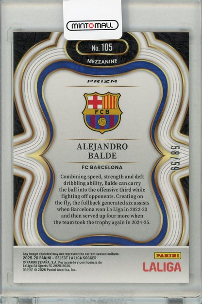 2025-26 PANINI SELECT LA LIGA Alejandro Balde Red Wave#10558/59 FC Barcelona