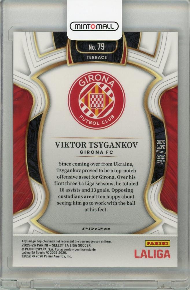 2025-26 PANINI SELECT LA LIGA Viktor Tsygankov Red Wave#7948/59 Girona FC