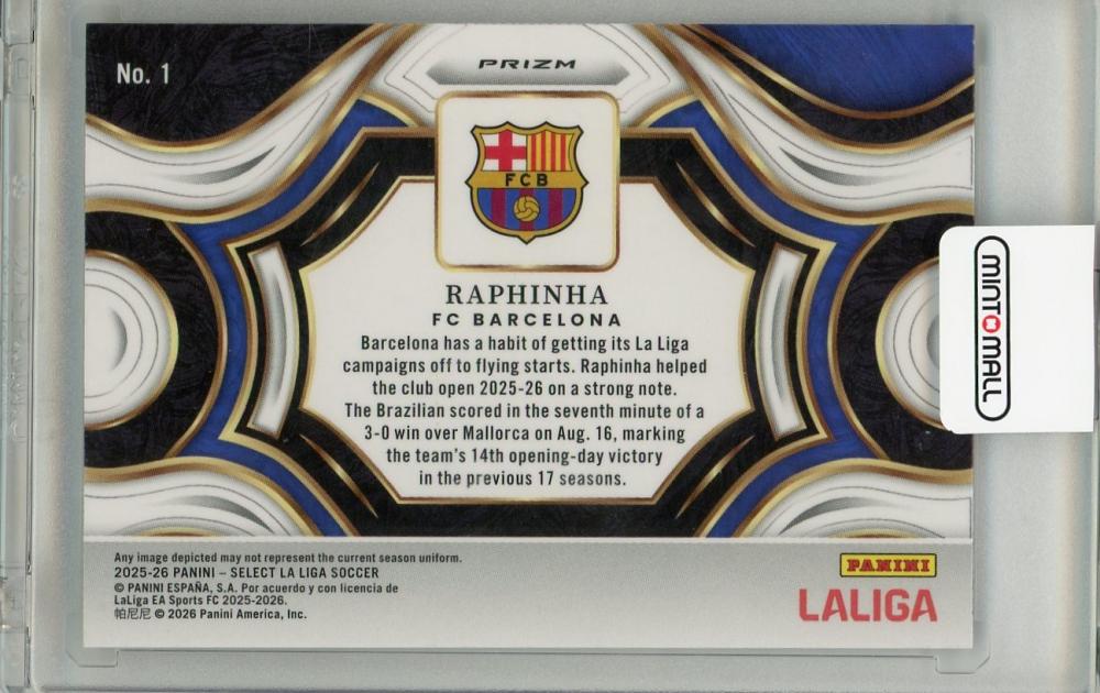 2025-26 PANINI SELECT LA LIGA Raphinha #1 FC Barcelona