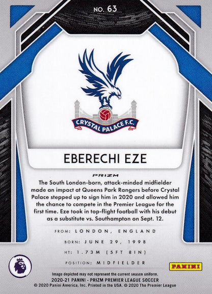 2020-21 Panini Prizm Premier League Breakaway Crystal Palace Eberechi Eze Base card