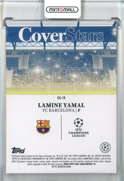 2024-25 Topps UEFA Club Competitions Lamine Yamal Cover Stars #CS10 FC Barcelona