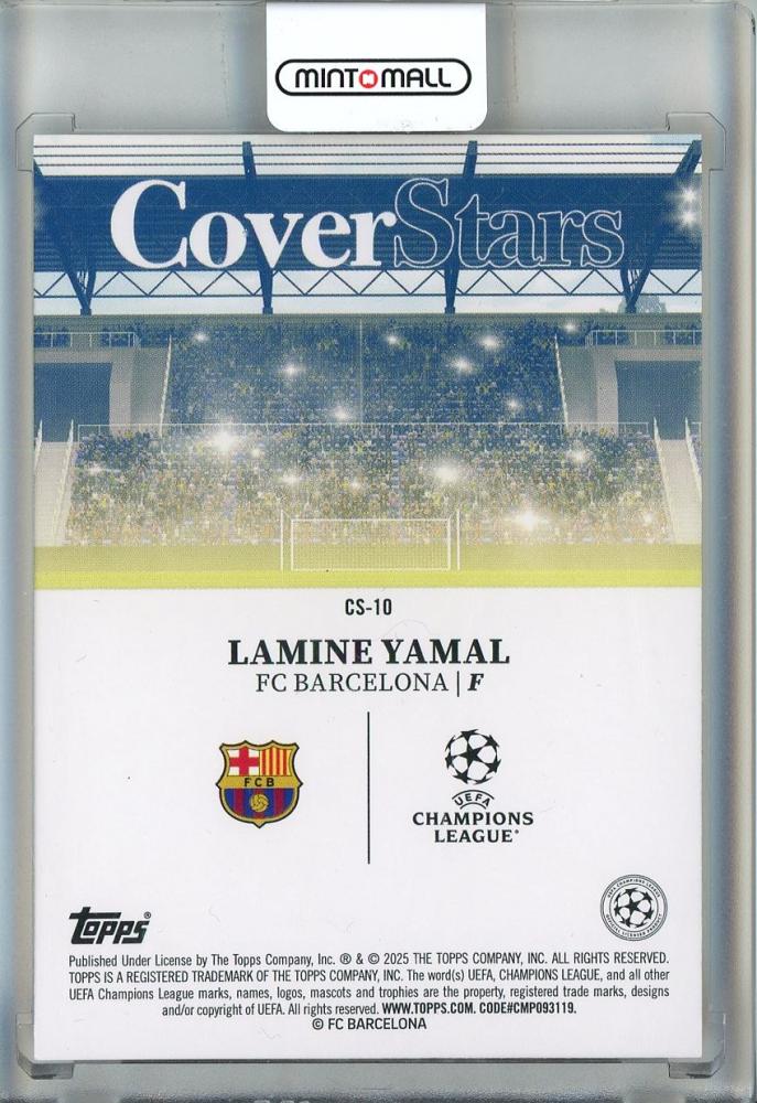 2024-25 Topps UEFA Club Competitions Lamine Yamal Cover Stars #CS10 FC Barcelona