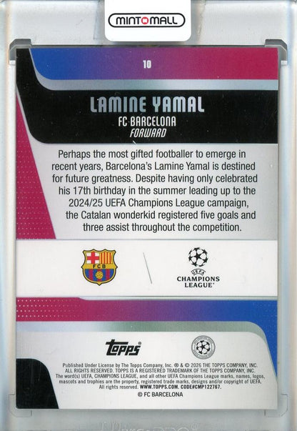 2025-26 Topps UEFA Club Competitions Lamine Yamal #10 FC Barcelona