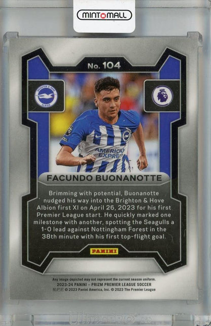 2023-24 Panini Prizm Premier League Facundo Buonanotte Base #104 RC Brighton & Hove Albion