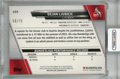 2021-22 Topps Bundesliga Dejan Ljubicic Silver #10550/75 1. FC KOLN