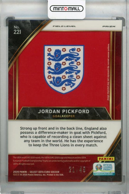 2020 Panini Select UEFA Euro Preview Jordan Pickford Base Field Level Copper parallel card number 21 of 49