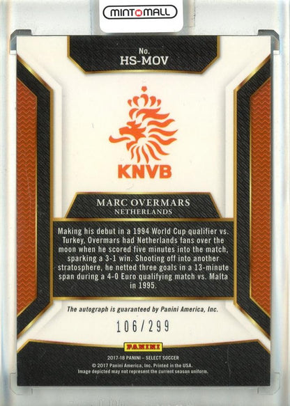 2017-18 Select Marc Overmars Historic Signatures #10106/299
