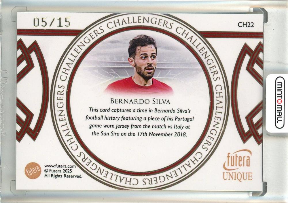 2025 Futera Unique World Football Bernardo Silva Challengers #CH2205/15