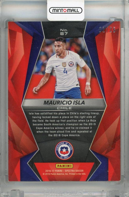 2016 Panini Spectra Mauricio Isla Pink #87 First Number Chile 01/25 ※傷・汚れあり