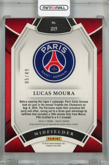2016-17 Panini Select Lucas Moura Field Level Copper #217 Paris Saint-Germain 0裏面白かけあり 05/49