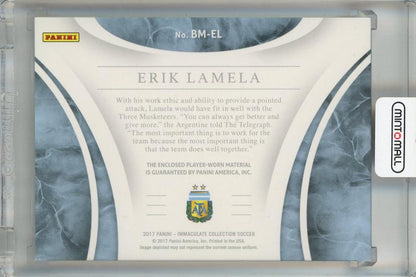 2017 Panini Immaculate Collection Erik Lamela Boot Memorabilia #16 06/25 Argentina
