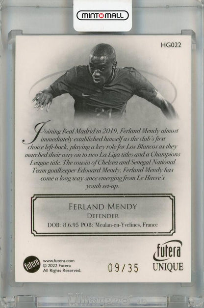 2022-23 Futera Unique World Football Ferland Mendy Heritage Defender Gold #22 ※裏面角折れあり09/35 France