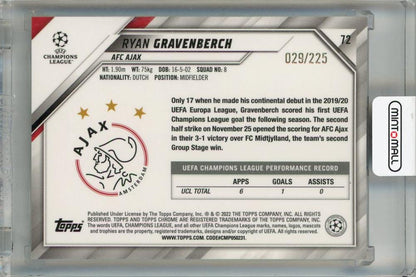 2021-22 Topps Chrome UEFA Champions League Ryan Gravenberch Night Vision Refractor #72029/225 AFC Ajax