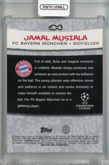 2022-23 Topps Chrome UEFA Club Competitions Jamal Musiala Joga Bonito #JB-6 FC Bayern Munchen