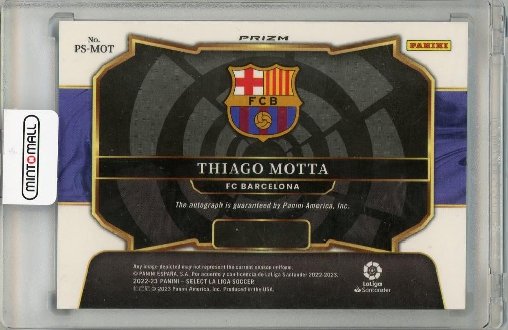 2022-23 TOPPS SELECT Thiago Motta AUTO FC BARCELONA
