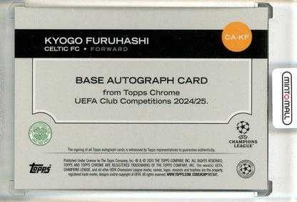 2024-25 Topps Chrome UEFA Club Competitions Kyogo Furuhashi Autographs #CAKF Celtic FC