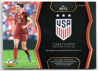 2017-18 PANINI Select Signatures Carli Lloyd soccer card SS-CL from United States series
