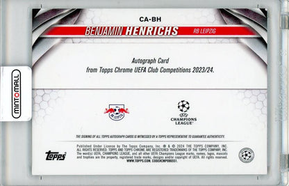 2024 TOPPS UEFA CHAMPIONS LEAGUE Benjamin Henrichs AUTO149/199 RB LEIPZIG