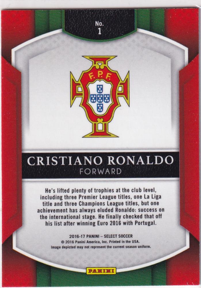 2016-17 Select Mezzanine Base Multi Color Prizm Parallels Cristiano Ronaldo No.154 card from Portugal
