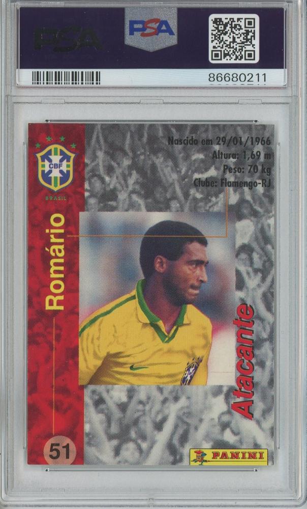 1997 Panini Coca Cola Romario #51PSA9 Brazil