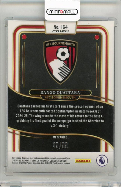 2024-25 Panini Select Premier League Dango Ouattara Pink Prizms49/99 AFC Bournemouth