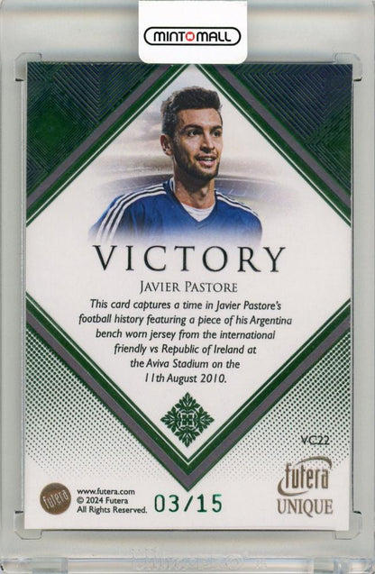 Futera Unique WORLD FOOTBALL 2024 Javier Pastore Victory03/15 Argentina